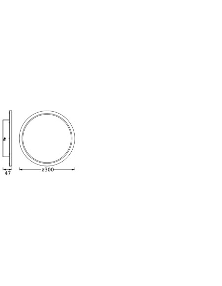 000004099854096112,ORBIS DISC 30CM 18W CLICKCCT IP44BKLEDV "000004099854096112"