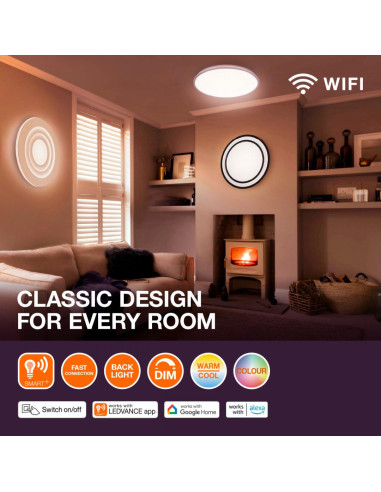 000004099854096112,ORBIS DISC 30CM 18W CLICKCCT IP44BKLEDV "000004099854096112"