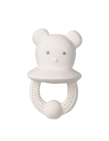 TN-1728-W,Jucarie dentitie cauciuc natural Sweet Teddy Alb