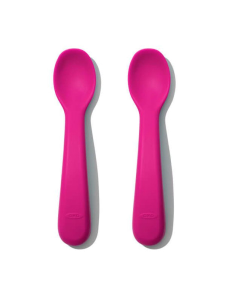 TN-61150600,Set 2 Lingurite din Silicon Roz