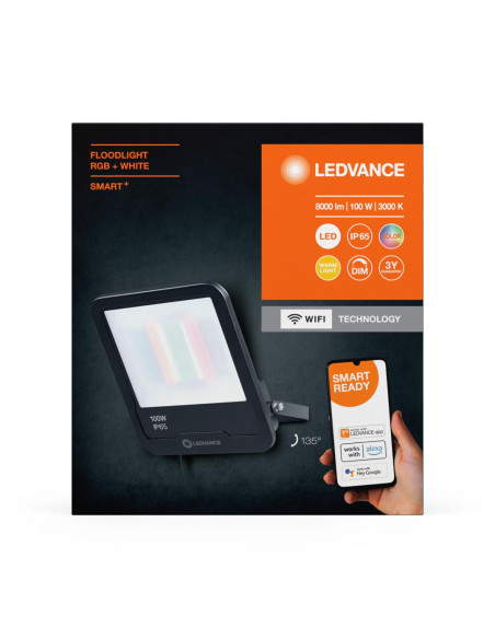 000004058075831452,SMART OUTD WIFI FLOOD 100W RGBW DG LEDV "000004058075831452"