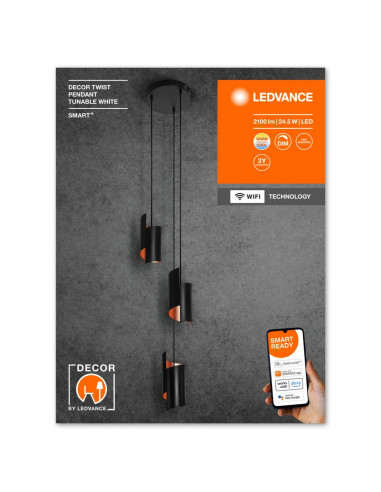 000004058075757400,SMART WIFI DECOR TWIST PENDANT TWBKLEDV "000004058075757400"