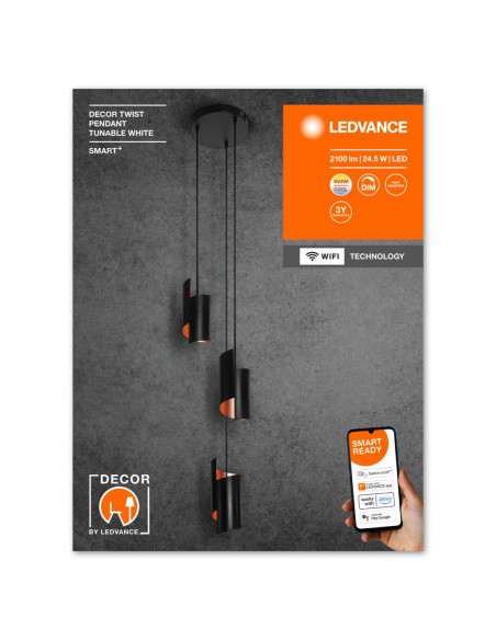 000004058075757400,SMART WIFI DECOR TWIST PENDANT TWBKLEDV "000004058075757400"