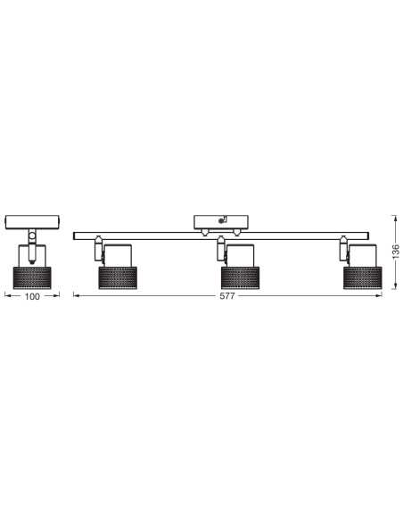 000004058075828728,Bara cu spoturi LED CORK 3X3.4W 927 GU10 BK LEDV "000004058075828728" (timbru verde 4.00 lei)