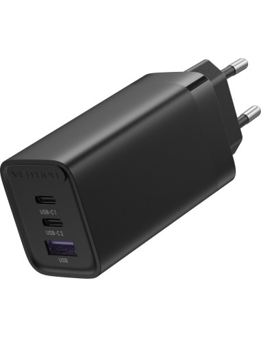 FERB0-EU,Incarcator retea Vention 65W, 2 x USB Type-C, 1 x USB, 5V/3A, PD 3.0, QC 3.0, QC 4.0, negru, "FERB0-EU"