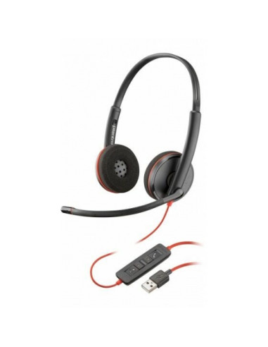80S02A6,Casti cu microfon Poly by HP Blackwire 3220, USB-A, Negru