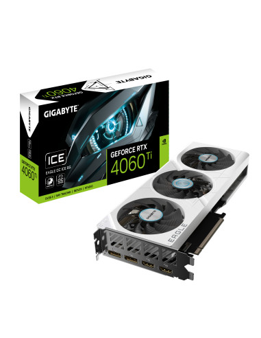 VGA PCIE16 RTX4060TI 8GB GDDR6 N406TEAGLEOC ICE-8GD GIGABYTE "GV-N406TEAGLEOC ICE-8GD"