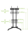 Stand TV mobil Techly TV LCD LED 30-65, Negru ICA-TR6, 309982 "ICA-TR6"