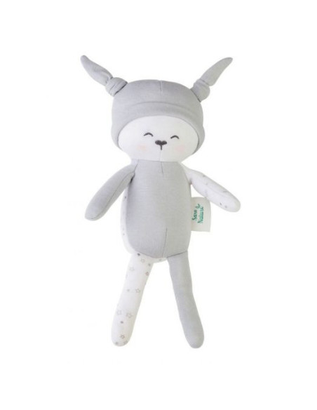 TN-1730-G,Papusa Textila din Bumbac Organic Gri TN-1730-G,Papusa Textila din Bumbac Organic Gri