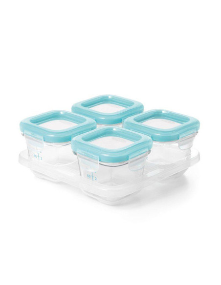 TN-6396700,Recipiente din Sticla pentru Congelare Alimente 4 x 120 ml