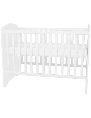 PHSMAS,Patut copii din lemn cu sertar Hubners Matei 120x60 cm alb cu stelute