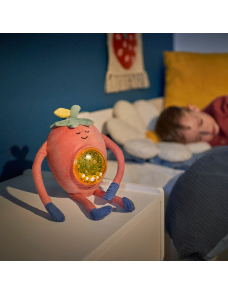 BB-B015018,Badabulle - Lampa de veghe Barnabe in forma de capsuna cu proiectii si sunete linistitoare
