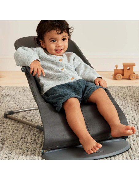BS-006226A,BabyBjorn - Balansoar Bliss Anthracite cu aspect delicat de petala, tesatura matlasata