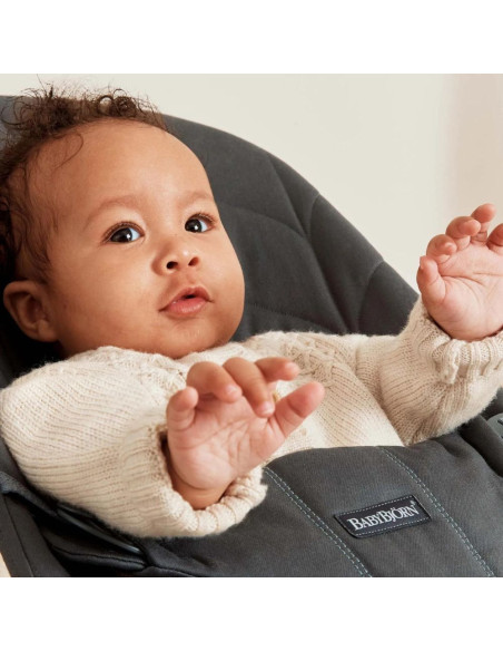 BS-006226A,BabyBjorn - Balansoar Bliss Anthracite cu aspect delicat de petala, tesatura matlasata