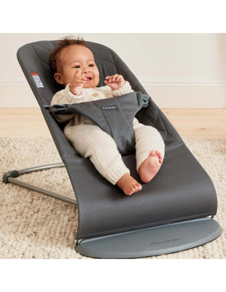 BS-006226A,BabyBjorn - Balansoar Bliss Anthracite cu aspect delicat de petala, tesatura matlasata