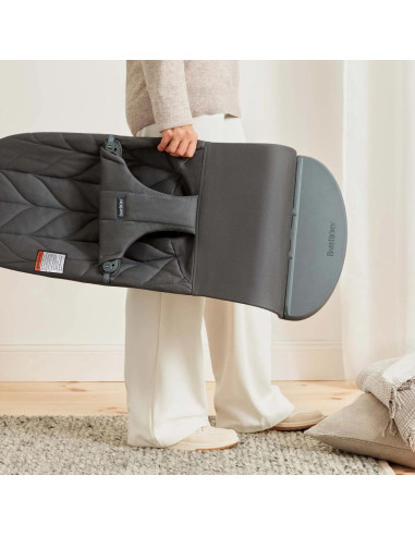 BS-006226A,BabyBjorn - Balansoar Bliss Anthracite cu aspect delicat de petala, tesatura matlasata