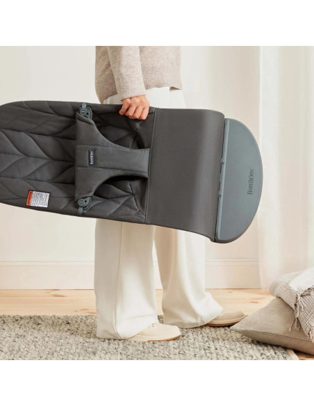 BS-006226A,BabyBjorn - Balansoar Bliss Anthracite cu aspect delicat de petala, tesatura matlasata