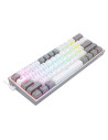 K616-RGB-WG_RD,Tastatura gaming mecanica Bluetooth cu fir si wireless Redragon Fizz Pro alba cu gri iluminare RGB switch-uri ros
