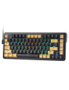 K649PY-RGB,Tastatura gaming mecanica Redragon Elf PBT neagra iluminare RGB switch-uri aurii