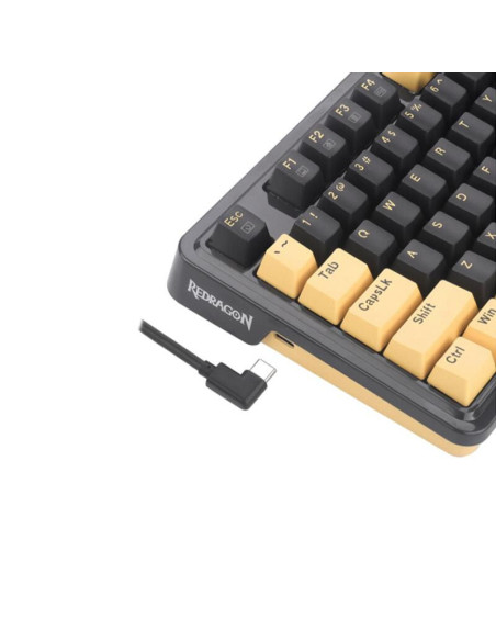 K649PY-RGB,Tastatura gaming mecanica Redragon Elf PBT neagra iluminare RGB switch-uri aurii K649PY-RGB,Tastatura gaming mecanica Redragon Elf PBT neagra iluminare RGB switch-uri aurii