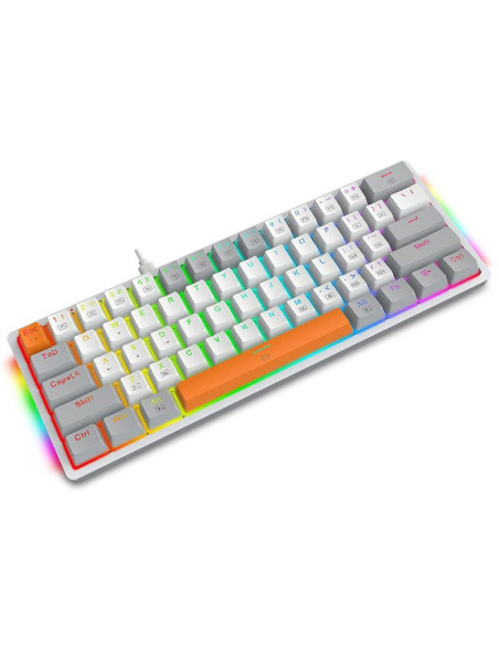 K642WGO-RGB,Tastatura gaming mecanica Redragon Akali gri iluminare RGB switch-uri rosii K642WGO-RGB,Tastatura gaming mecanica Redragon Akali gri iluminare RGB switch-uri rosii