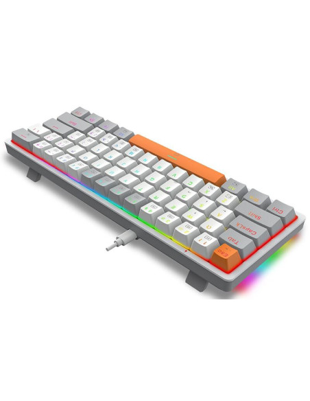 K642WGO-RGB,Tastatura gaming mecanica Redragon Akali gri iluminare RGB switch-uri rosii K642WGO-RGB,Tastatura gaming mecanica Redragon Akali gri iluminare RGB switch-uri rosii