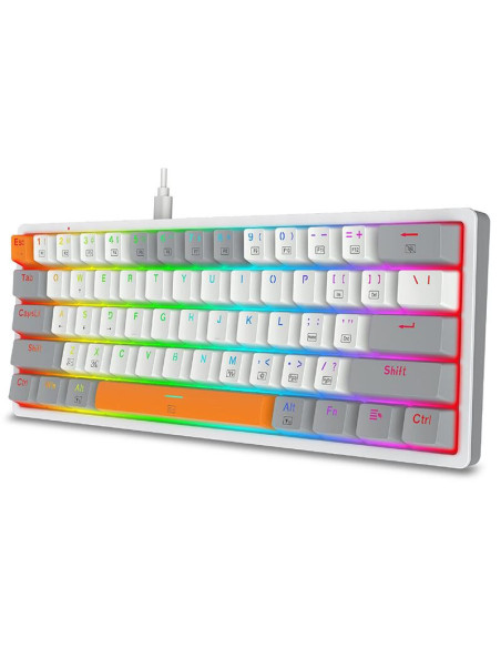 K642WGO-RGB,Tastatura gaming mecanica Redragon Akali gri iluminare RGB switch-uri rosii K642WGO-RGB,Tastatura gaming mecanica Redragon Akali gri iluminare RGB switch-uri rosii