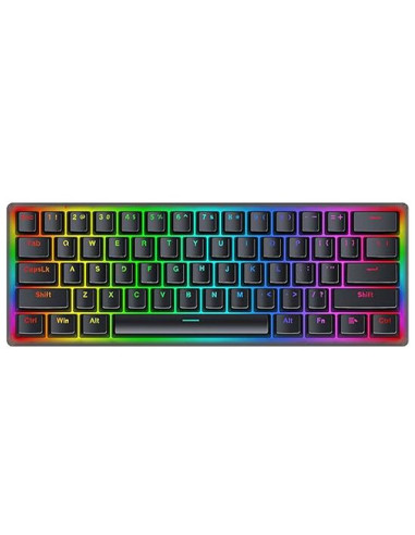 K642-RGB,Tastatura gaming mecanica Redragon Akali neagra iluminare RGB switch-uri rosii