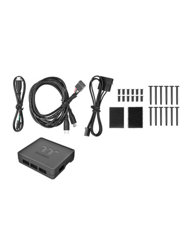 CL-F101-PL14SW-A,Set 3 ventilatoare Thermaltake Riing Quad 14 140mm albe iluminare aRGB