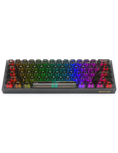 K617CTB-RGB,Tastatura gaming mecanica Redragon Fizz transparenta iluminare RGB switch-uri transparente