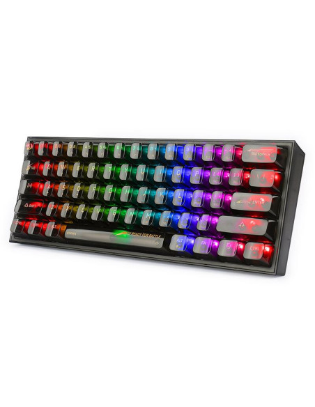 K617CTB-RGB,Tastatura gaming mecanica Redragon Fizz transparenta iluminare RGB switch-uri transparente