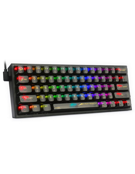 K617CTB-RGB,Tastatura gaming mecanica Redragon Fizz transparenta iluminare RGB switch-uri transparente