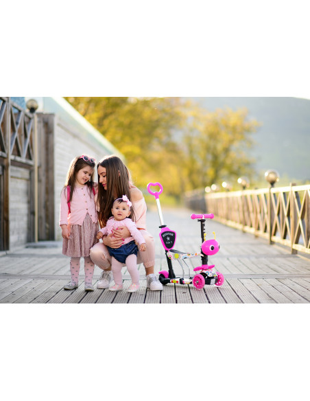 10390030021,Trotineta pentru copii Smart Plus, Pink Butterfly