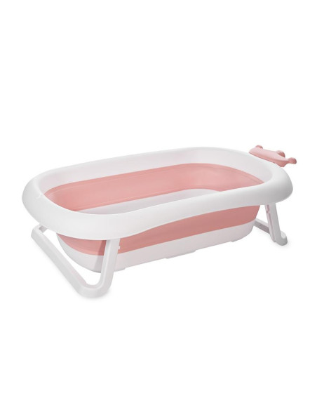 10131010001,Cadita pliabila pentru bebelusi, 83 cm, cu dop de scurgere, Royal, Pink