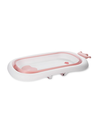 10131010001,Cadita pliabila pentru bebelusi, 83 cm, cu dop de scurgere, Royal, Pink