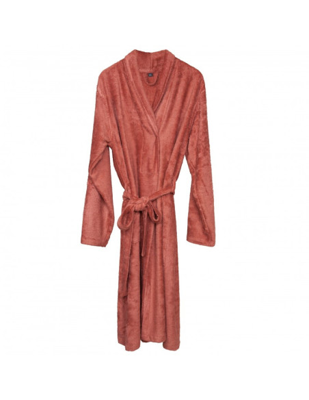 TM-BADLA-533,Halat de Baie Frotir din Bambus pentru Adulti L Apricot Blush