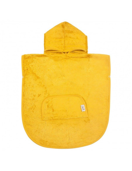 TM-PONCH-528,Poncho Copii din Bambus Ocru