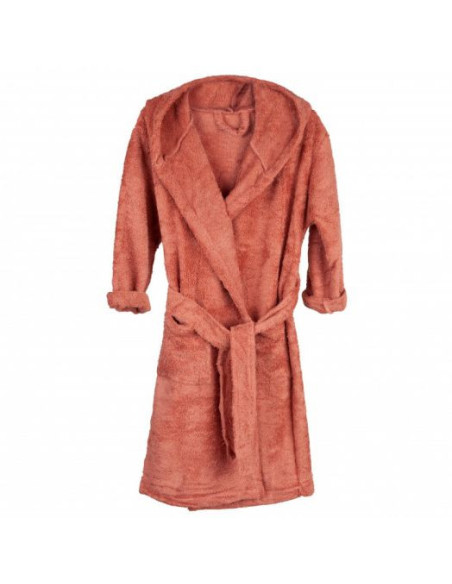TM-BAD04-533,Halat de Baie Frotir din Bambus pentru Copii 8-10 ani Apricot Blush