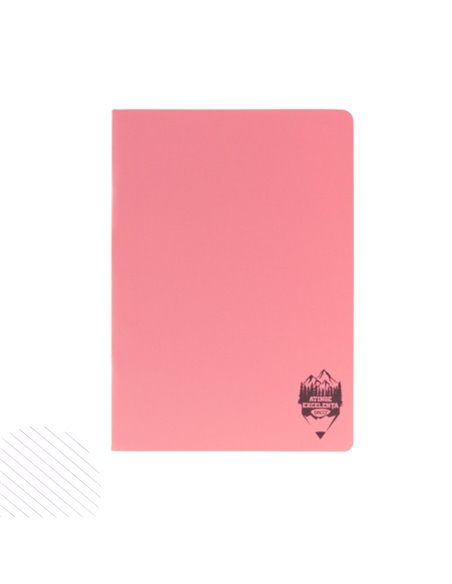 Caiet A4 60 file Daco, coperta plastic, dictando, Roz