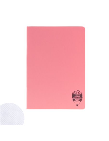 Caiet A4 60 file Daco, coperta plastic, matematica, Roz