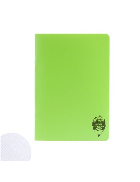 Caiet A4 60 file Daco, coperta plastic, matematica, Verde
