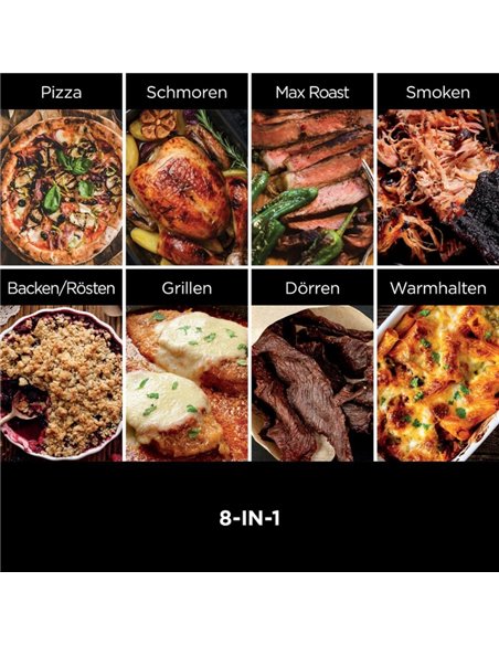 Cuptor electric Ninja woodfire OO101EU, 8 in 1, 2400 W, 370 °C, Terracotta