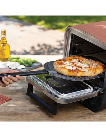 Cuptor electric Ninja woodfire OO101EU, 8 in 1, 2400 W, 370 °C, Terracotta
