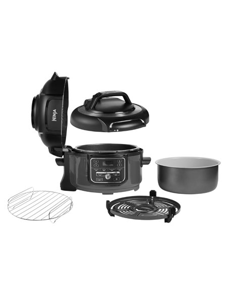 Multicooker Ninja Foodi Mini OP100EU, gatire sub presiune, cu aer cald, 1460 W, 4.7l, Negru