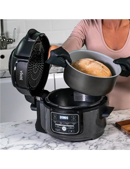 Multicooker Ninja Foodi Mini OP100EU, gatire sub presiune, cu aer cald, 1460 W, 4.7l, Negru