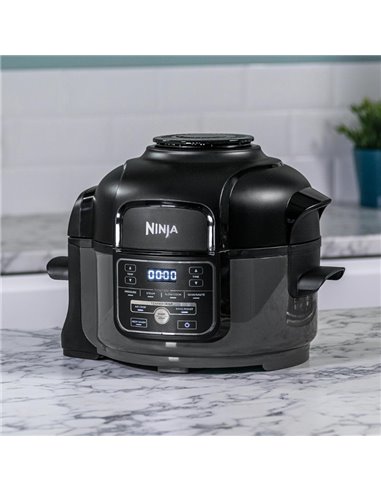 Multicooker Ninja Foodi Mini OP100EU, gatire sub presiune, cu aer cald, 1460 W, 4.7l, Negru