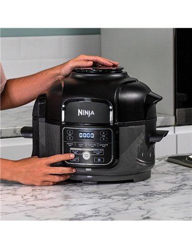 Multicooker Ninja Foodi Mini OP100EU, gatire sub presiune, cu aer cald, 1460 W, 4.7l, Negru