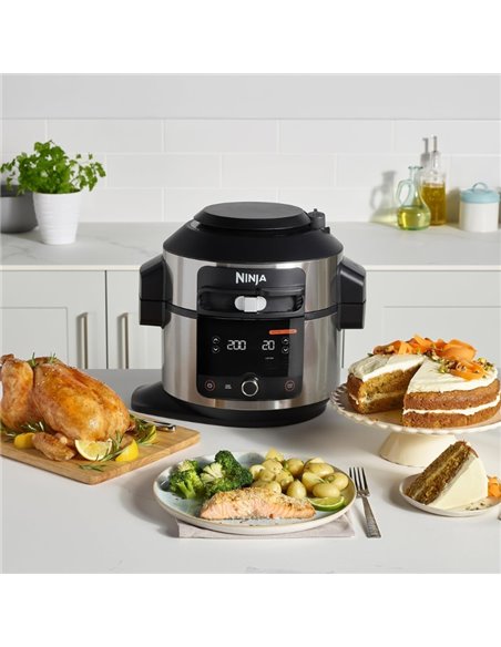 Multicooker Ninja OL550EU 11 in 1, 6L, 1460 W, Negru/Argintiu