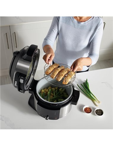 Multicooker Ninja OL550EU 11 in 1, 6L, 1460 W, Negru/Argintiu