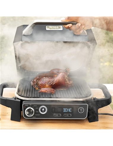 Gratar electric si afumator/air fryer Ninja OG701EU, 1000 W, Negru